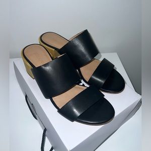 Madewell Kiera Block Heel Mule in Black